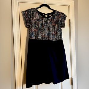 THML Tweed & Black Empire Waist Cocktail Dress NWT